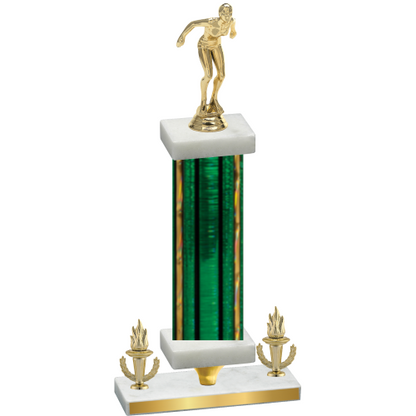 Premium Single Green Glacier Victory Tennis Trophy