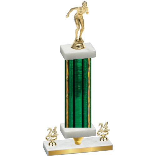 Premium Single Green Glacier Year Tennis Trophy