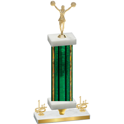 Premium Single Green Glacier First Place Cheerleading Trophy