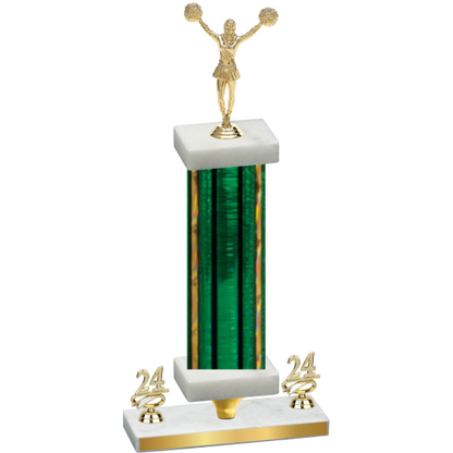 Premium Single Green Glacier Year Cheerleading Trophy