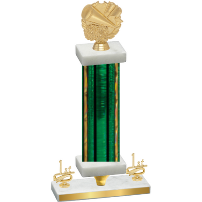 Premium Single Green Glacier First Place Cheerleading Trophy