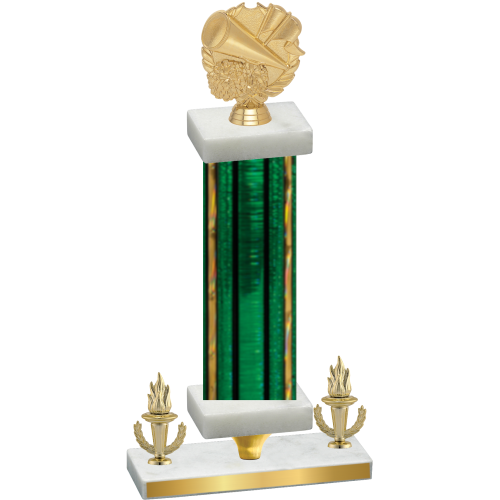 Premium Single Green Glacier Victory Cheerleading Trophy