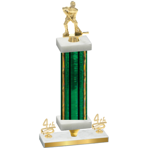 Premium Single Green Glacier Fourth Place Hockey Trophy