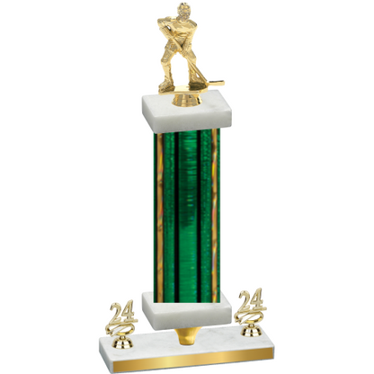 Premium Single Green Glacier Year Hockey Trophy