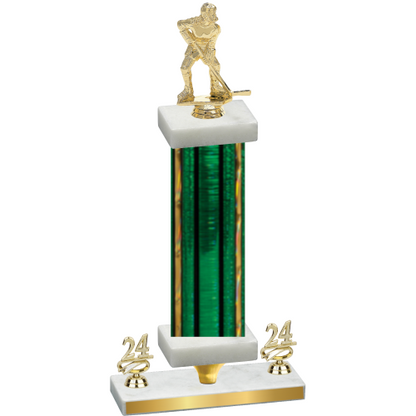 Premium Single Green Glacier Year Hockey Trophy