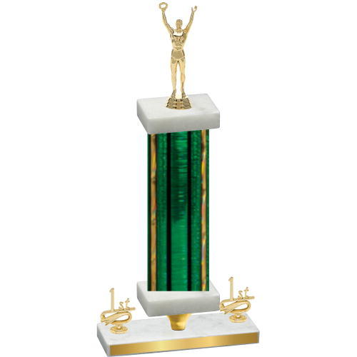 Premium Single Green Glacier First Place Victory Trophy