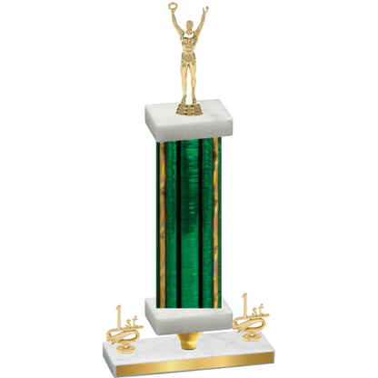 Premium Single Green Glacier First Place Victory Trophy