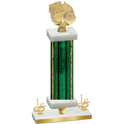 Premium Single Green Glacier First Place Basketball Trophy