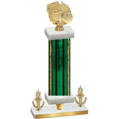 Premium Single Green Glacier Victory Basketball Trophy