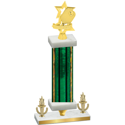Premium Single Green Glacier Victory Pickleball Trophy