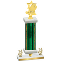 Premium Single Green Glacier Year Pickleball Trophy