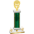 Premium Single Green Glacier First Place Pickleball Trophy
