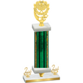 Premium Single Green Glacier Second Place Pickleball Trophy