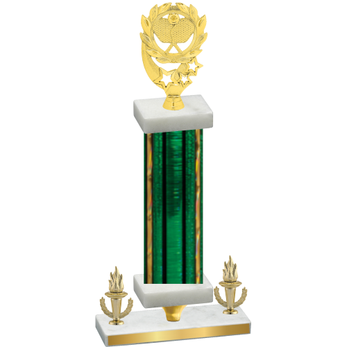 Premium Single Green Glacier Victory Pickleball Trophy