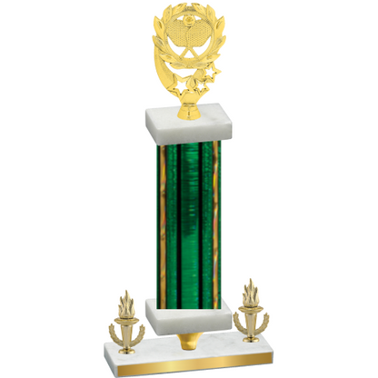 Premium Single Green Glacier Victory Pickleball Trophy