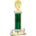 Premium Single Green Glacier Year Pickleball Trophy