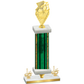 Premium Single Green Glacier First Place Pickleball Trophy