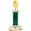 Premium Single Green Glacier Second Place Pickleball Trophy