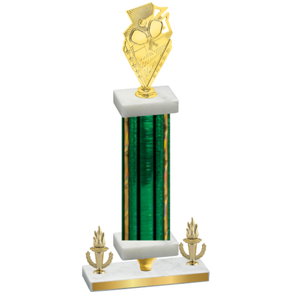 Premium Single Green Glacier Victory Pickleball Trophy