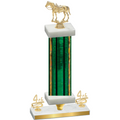 Premium Single Green Glacier Fourth Place Horses Trophy