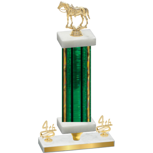 Premium Single Green Glacier Fourth Place Horses Trophy