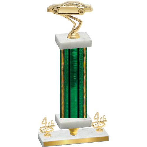 Premium Single Green Glacier Fourth Place Cars Trophy
