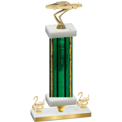 Premium Single Green Glacier Second Place Cars Trophy