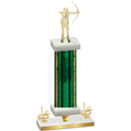 Premium Single Green Glacier First Place Archery Trophy
