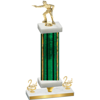 Premium Single Green Glacier Second Place Shooter Trophy