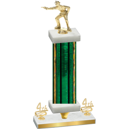 Premium Single Green Glacier Fourth Place Shooter Trophy
