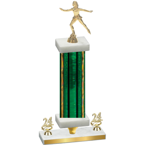 Premium Single Green Glacier Year Skater Trophy