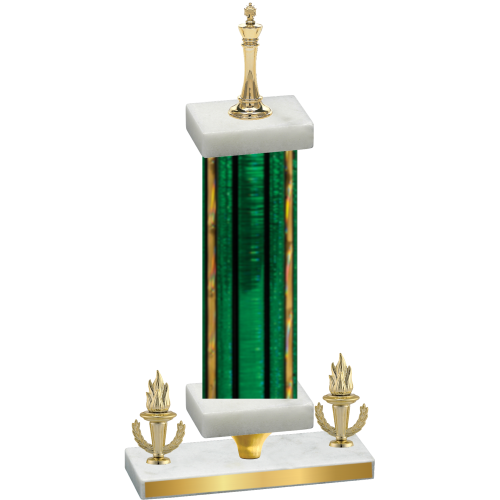 Premium Single Green Glacier Victory Chess Trophy