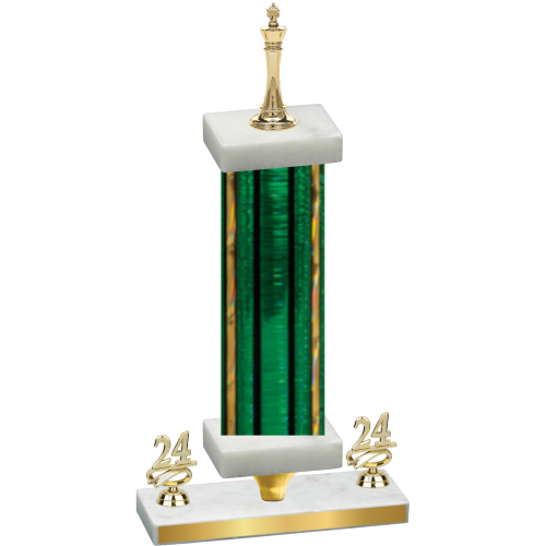 Premium Single Green Glacier Year Chess Trophy