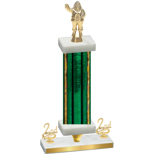 Premium Single Green Glacier Second Place Holiday Trophy