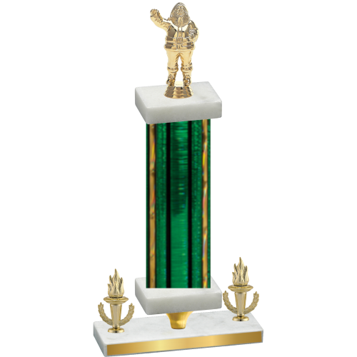 Premium Single Green Glacier Victory Holiday Trophy