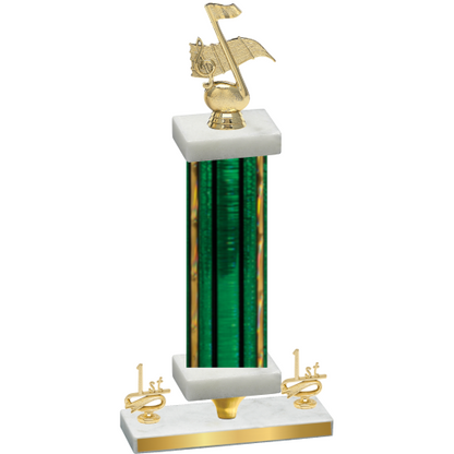 Premium Single Green Glacier First Place Music Trophy
