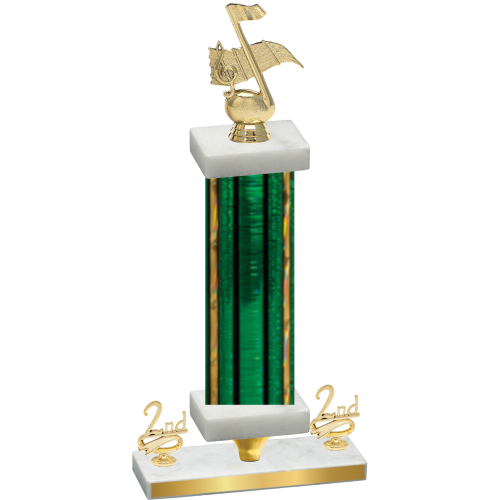Premium Single Green Glacier Second Place Music Trophy