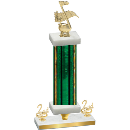 Premium Single Green Glacier Second Place Music Trophy