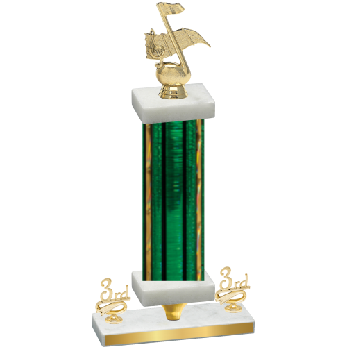 Premium Single Green Glacier Third Place Music Trophy