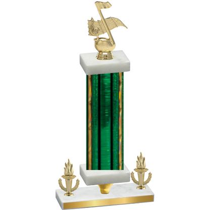 Premium Single Green Glacier Victory Music Trophy