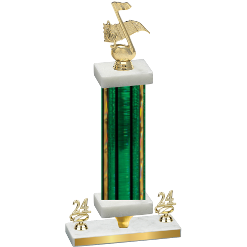 Premium Single Green Glacier Year Music Trophy