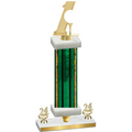 Premium Single Green Glacier Year Golf Trophy
