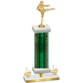 Premium Single Green Glacier First Place Karate Trophy