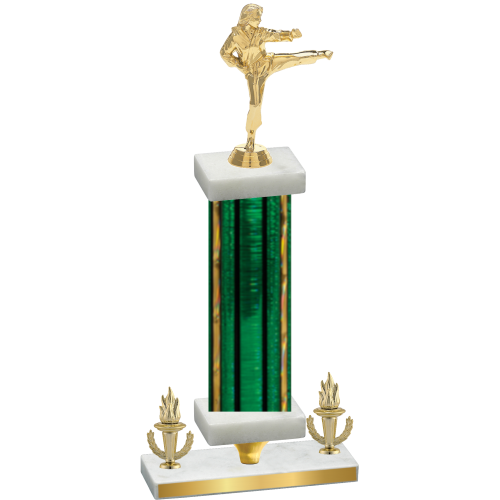 Premium Single Green Glacier Victory Karate Trophy