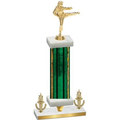 Premium Single Green Glacier Victory Karate Trophy