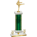 Premium Single Green Glacier Year Karate Trophy