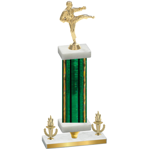 Premium Single Green Glacier Victory Karate Trophy