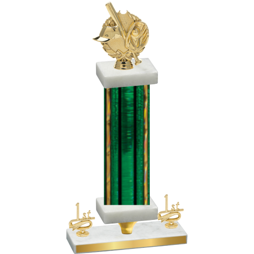 Premium Single Green Glacier First Place Baseball Trophy
