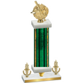 Premium Single Green Glacier Victory Baseball Trophy