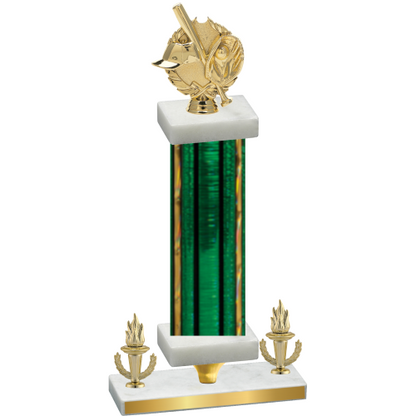 Premium Single Green Glacier Victory Baseball Trophy
